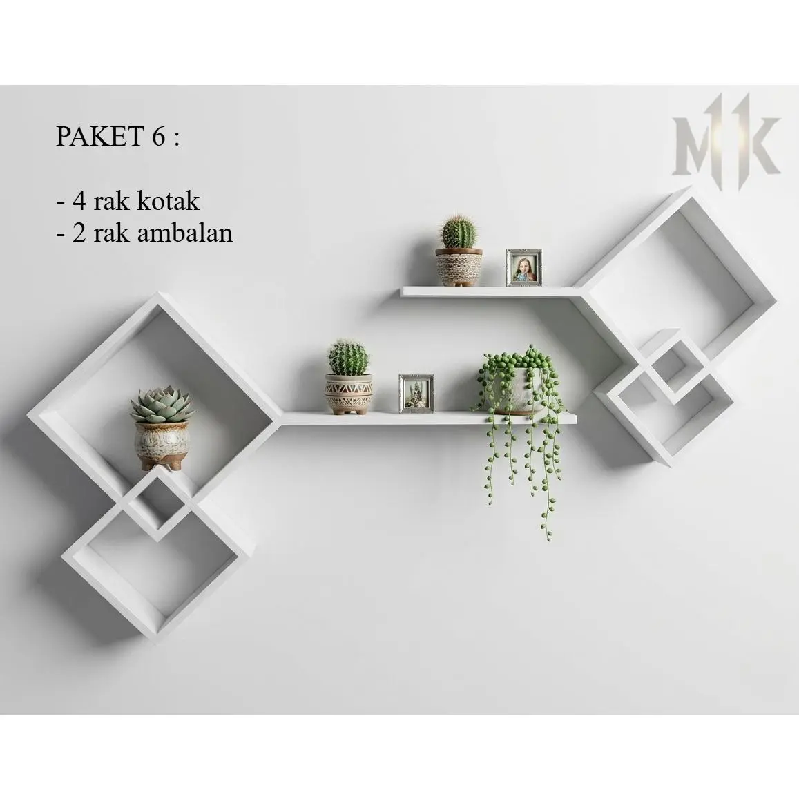 PAKET RAK DINDING SERBAGUNA KOTAK GANDENG RAK AMBALAN HIASAN RUMAH MINIMALIS RAK KAYU