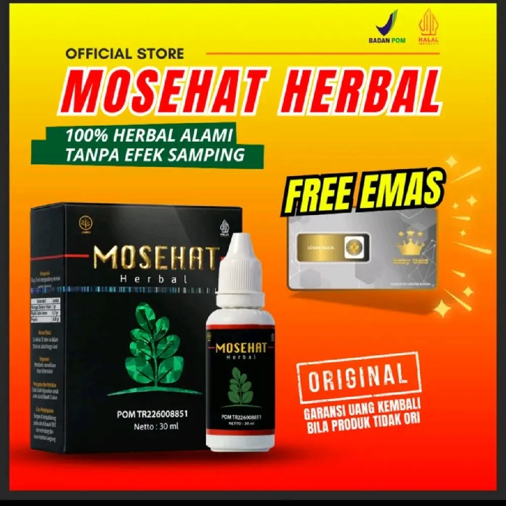 MOSEHAT Ekstra Daun Kelor dengan Propolis dan Habbatussauda 30ml