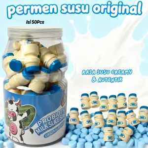 Permen Susu Probiotik Original & Strawberry Rasa Creamy Lezat Kaya Susu Asli & Probiotik Untuk Kesehatan Pencernaan