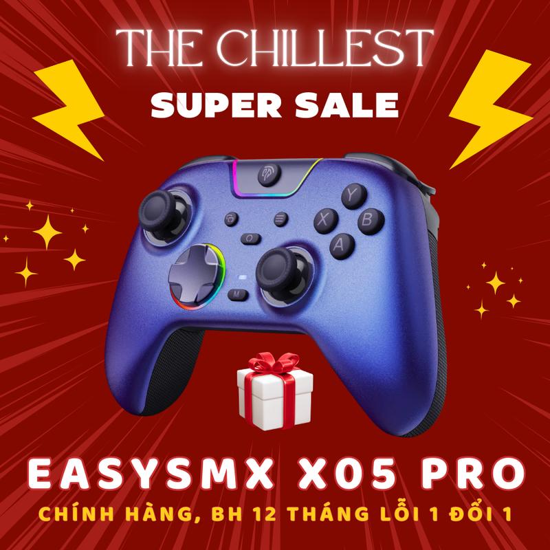 BẢO HÀNH 12T Tay cầm chơi game EasySMX X05 PRO Hall Effect Joystick,Trigger Kết nối có dây 1000Hz không dây USB Receiver