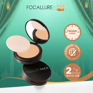[Official] FOCALLURE Oil-control Powder Bedak Padat + Free Sponge