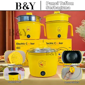 Panci Multi Fungsi Elektrik / Alat Masak Anti Lengket / Electric Cooker Kabel Listrik