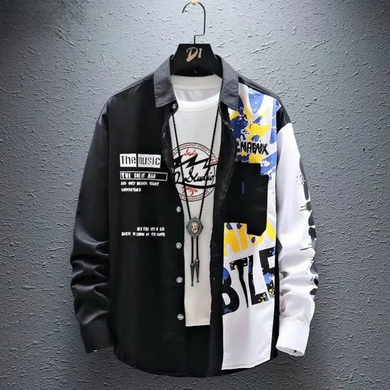 Kemeja Kayser Pria MUSE Lengan Panjang Motif Sablon ada Kantong depan Asli