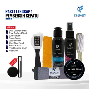 FLENAVI - Pembersih Sepatu Suede Canvas Kulit Putih dan Warna Leather Balsam Penghapus Suede