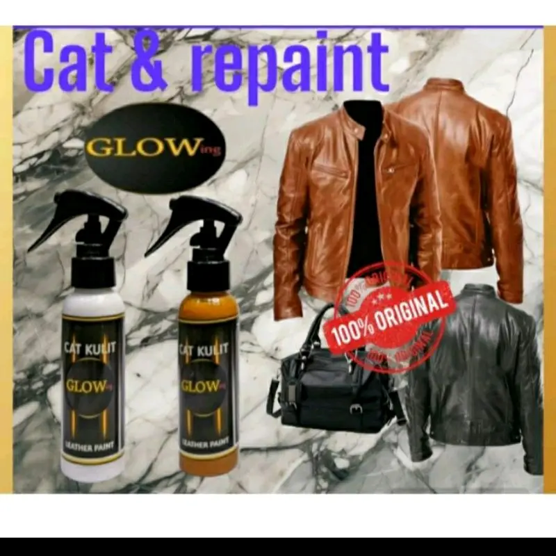 cat tas kulit jaket sepatu tas sofa sintetis asli permanen leather paint  100ml 60ml