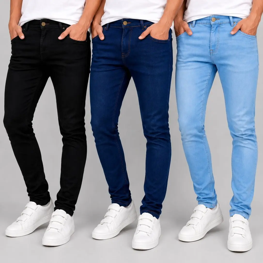 Kit 3/2/1 Calças Jeans Masculina Skinny Elastano Conforto Premium Do 36 Ao 48 Exclusivo - 7