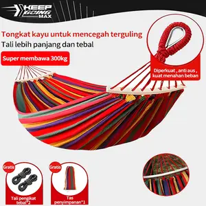 Colorful Kasur Gantung Hammock/ Tempat Tidur Gantung Camping Outdoor / Tempat Tidur Ayunan Gantung
