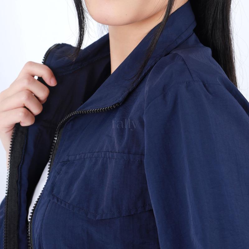 FALLY Fiona Jacket Crop Zipper Jaket Crop Parasut Wanita 6