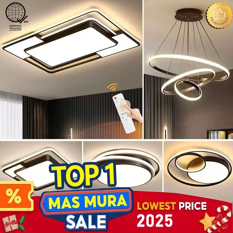 Mars Club LED Ceiling Light 3 Color Ceiling Lamp Chandelier for Living Room Bedroom light Modern