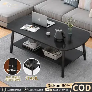 COD Meja Tamu Meja Kopi  2 Tingkat Meja Kamar Meja Ruang Tamu Meja Makan Meja Tengah Rumah Meja Minimalis Meja Persegi Kayu Coffee Table Meja Samping Meja Multifungsi Modern