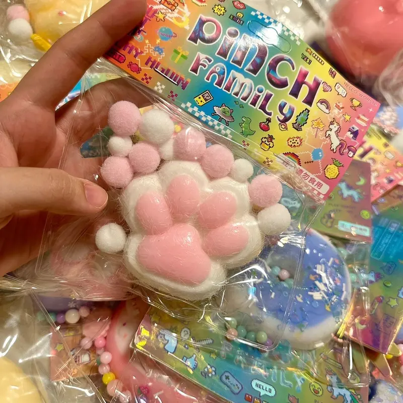 taba squishy mainan pencet pinch paw skuisi super squeezy lembut stress relief 8