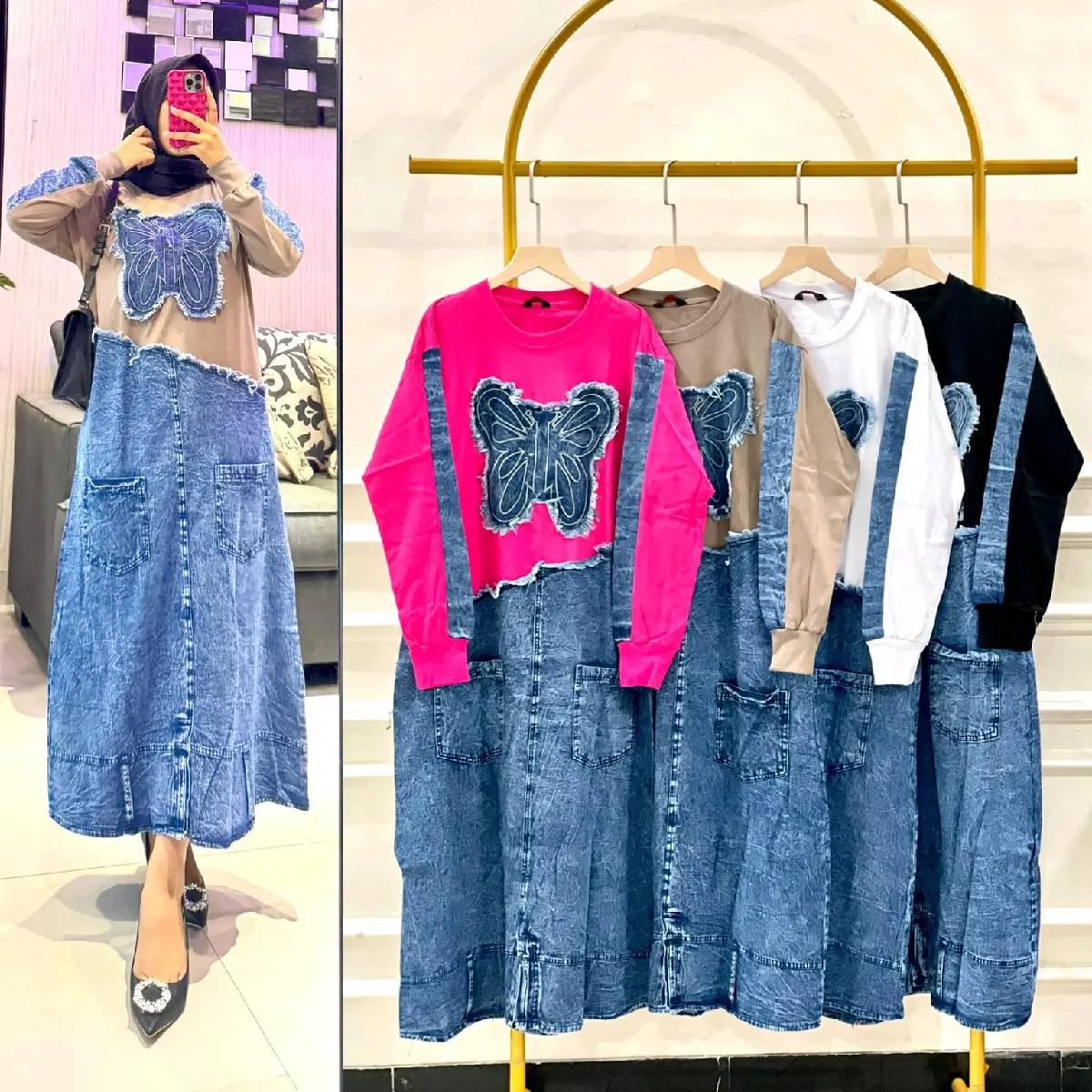 MIDI DRESS KUPU // MIDI DRESS JEANS SAKU BY JEVANNI