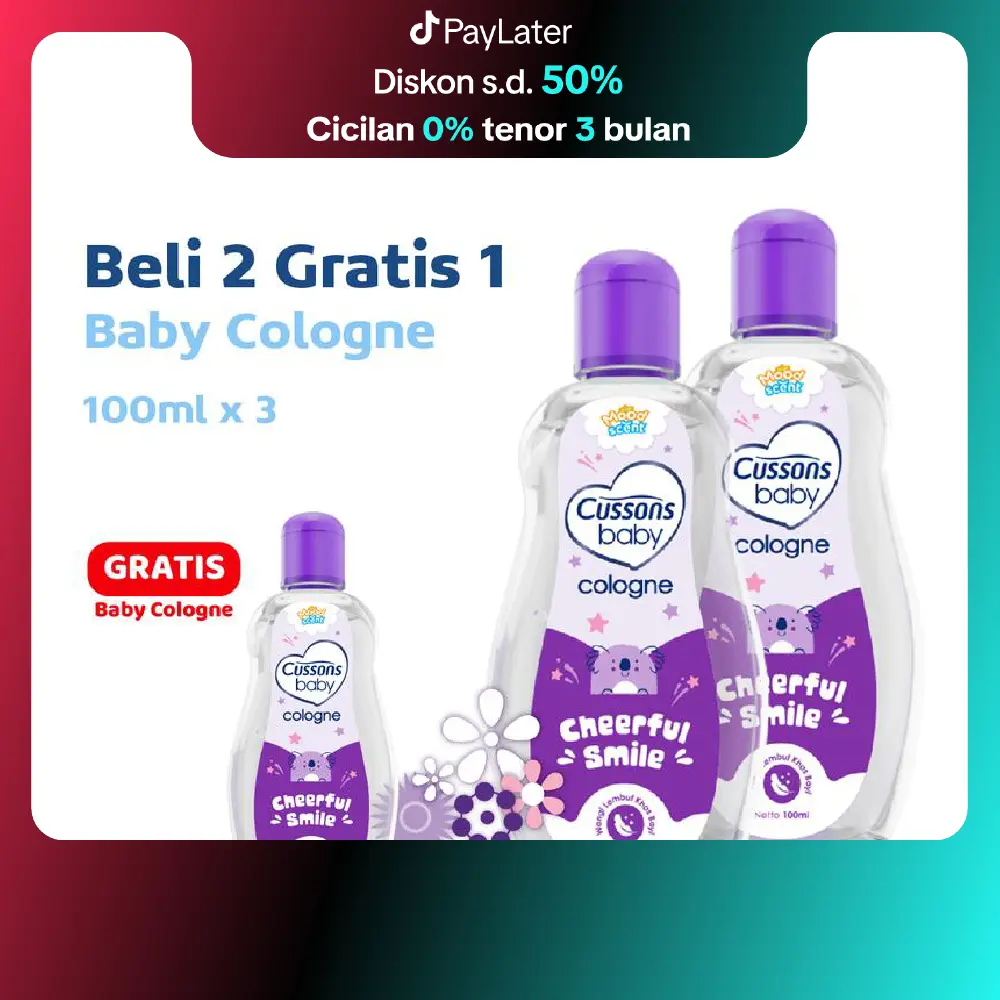 Beli 2 Gratis 1 - Cussons Baby Cologne Cheerful Smile 100ml