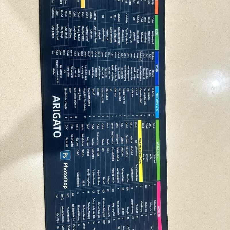 Pad chuột công thức size 300*700*2mm