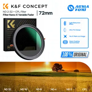 KNF Concept 72mm Lens Filter Nano-X Variable Fader ND2-32 + CPL Filter