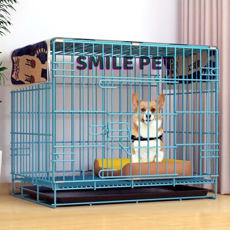 Chuồng lồng nuôi chó mèo sơn tĩnh điện, Size 70x50x60cm, chuồng gấp gọn, kèm khay đen (hình thực tế)