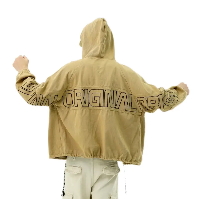 AMR Original -  Jaket Jeans Original Style Coklat 2205 - Denim Jacket Boyfriend Hoodie 1