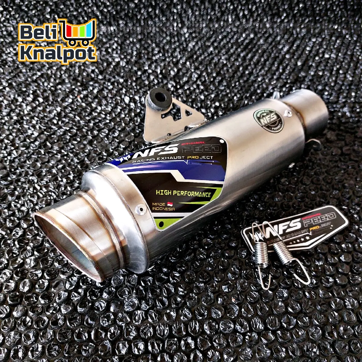 Slincer Knalpot NFSPEED TRIANGLE tipe PROLINE 20CM inlet 50