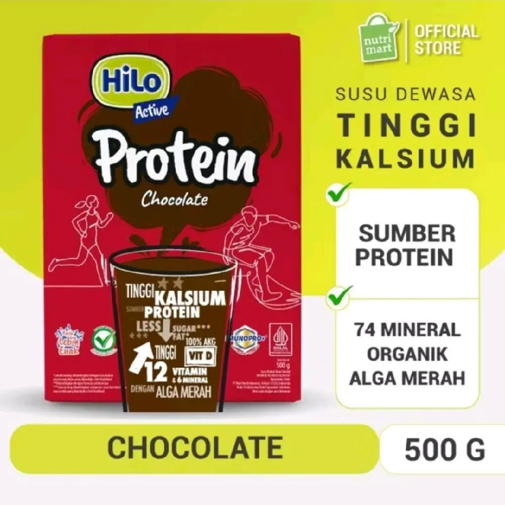 hilo aktive protein 500gram 100% barang 89ori kualitas bagus tinggi kasium protein vit d