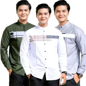 PAKET HEMAT 3 PCS BAJU KOKO PRIA  LENGAN PANJANG MOTIF YORDAN KOKO HADRO BAJU MUSLIM KEKINIAN