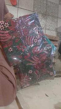 Product Review of Baju Batik Couple Lengan Pendek Terbaru Motif Kopri Biru Pasangan Dewasa - Wanita Katun Dress Sarimbit from R**y 1