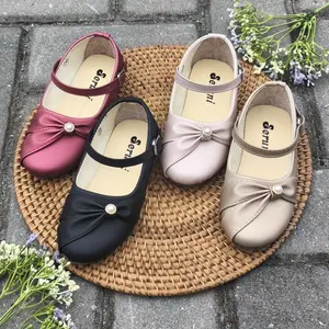 Sepatu Anak Perempuan Mary Jane Vintage Pita Meera Mutiara - Flatshoes Anak Cewek Klasik Elegant