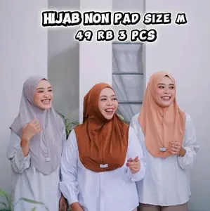 Hijab 50rb 3 size M  Nyaman Kerudung Instan Syari