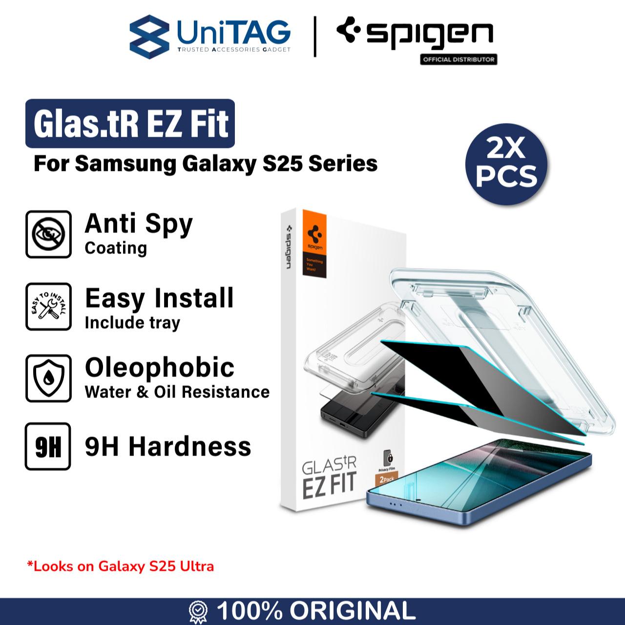 Spigen Galaxy S25 Ultra Tempered Glass with Tray 2 Pack GlastR EZ Fit - Privacy AGL09335 (Offline SKU)