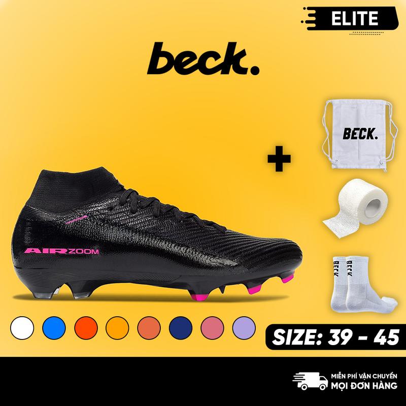 Giày Bóng Đá Súp Pơ Fly 10 Elite Cổ Cao, BECK, Đế Đinh FG, Bám Sân, Các Màu Sắc, Sân Cỏ Tự Nhiên