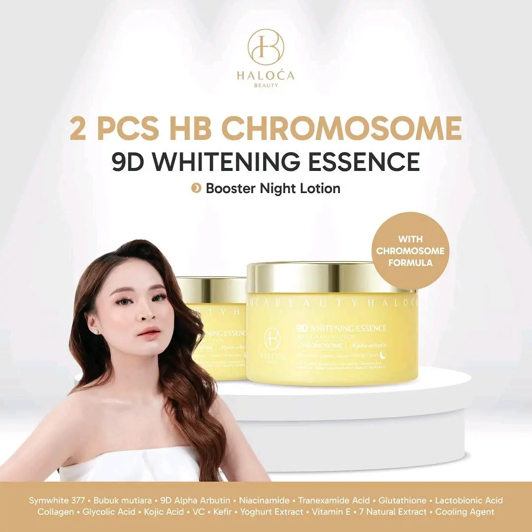 [ Halocabeauty ] HB Chromosome Night 2Pcs  Lotion ReadyStock Pencerah Memutihkan
