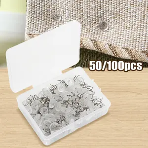 50pcs Jepit Sprei Anti Geser Spiral Penjepit Sprey  Jepitan Sprei Anti Geser Multifungsi Penahan Putar Paku Payung