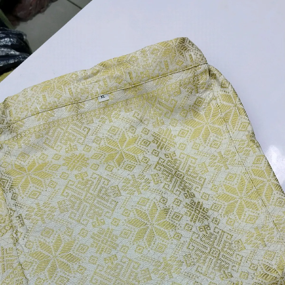 Rok span instan tingal pakai///rok span termewah Songket Selendang burgundy putih