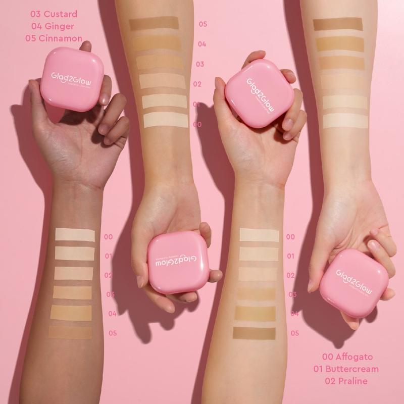 Glad2Glow G2G Perfect Blurring Powder Foundation Make Up Bedak Cushion BB Cream CC Cream 6