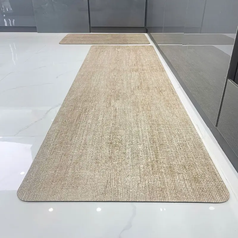 Thảm nhà bếp bộ 2 silicon chống trượt siêu thấm hút cao cấp, thảm lau chân nhà bếp siêu thấm nước đẹp cute nhã nhặn 7