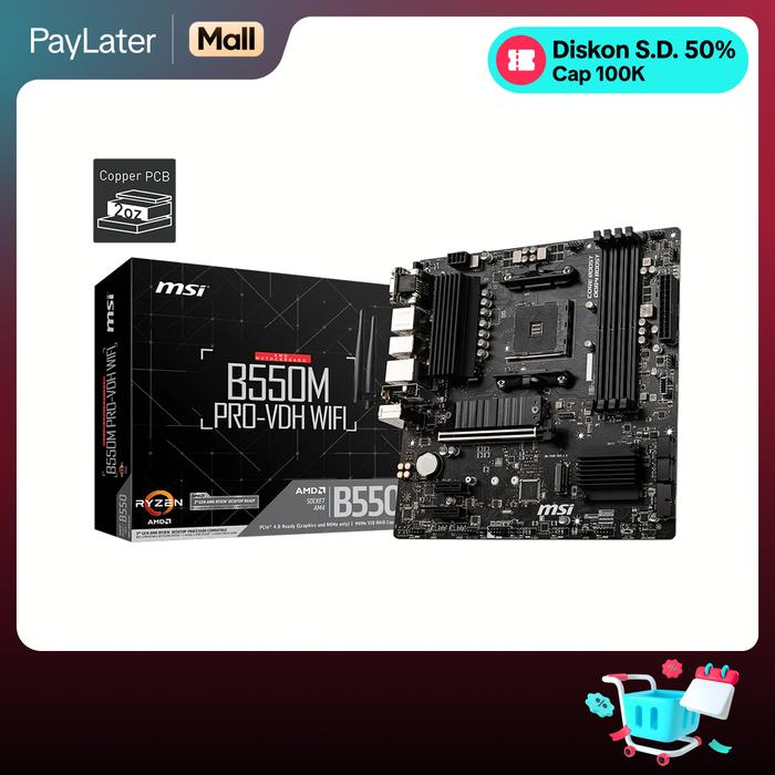 Gambar MSI B550M PRO-VDH WIFI (SOCKET AM4) dari Toko Expert Komputer Kota Administrasi Jakarta Pusat Tokopedia