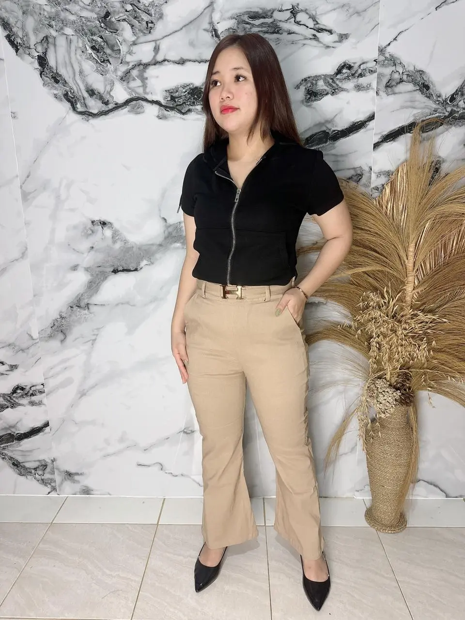 New Celana Cutbray Bahan Soft Jeans Import Streach / Korean Style / Celana Panjang Wanita cut bray cutbray wanita High Melar