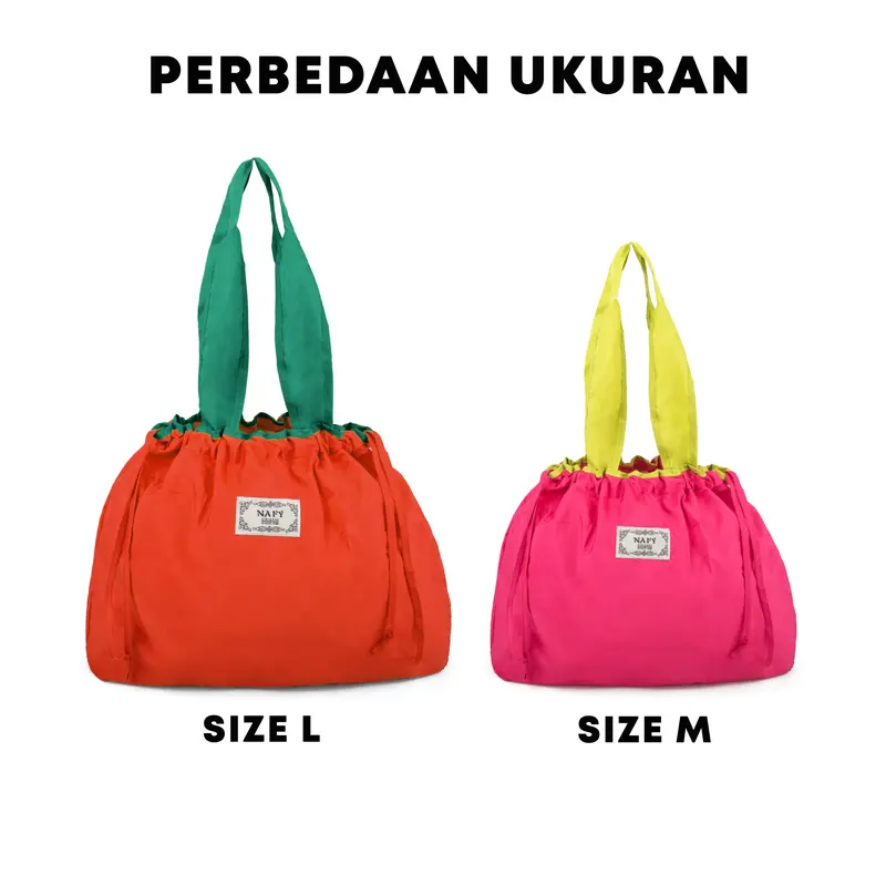 OMYGOOSE TAS BELANJA LIPAT TALI SERUT / SHOPPING BAG  / TAS KANTONG BELANJA / TFW 074 7