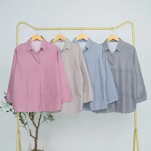 Harumi Kotak Panjang XL XXL XXXL 5L 110 120 130 140 Blouse Katun Miracle Oversize Atasan Wanita Bigsize Lengan Panjang Size Jumbo by C&C