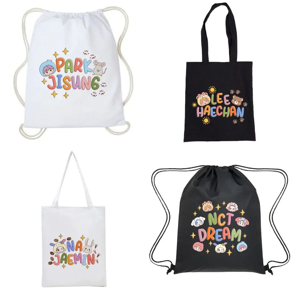 Totebag NCT Dream Sanrio Lucu Kpop Korea Tas Serut Kanvas Wanita Anak Sekolah Aesthetic