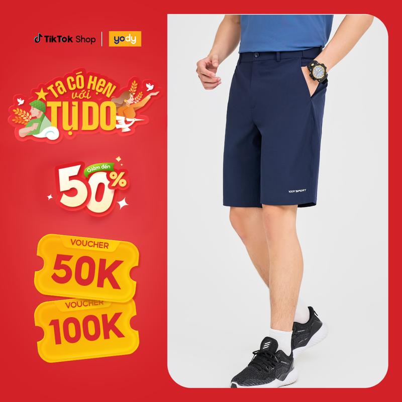 [ Đồng giá ]YODY Quần Sooc Nam Yody Sport Cạp Di Động SQM7047