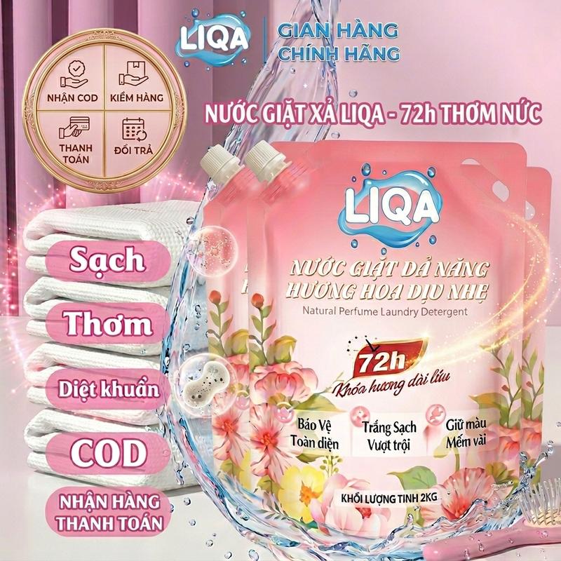 【COD】LIQA Nước Giặt 2kg - Hương Hoa Dịu Nhẹ Chiết Xuất Từ Thực Vật Tự Nhiên…