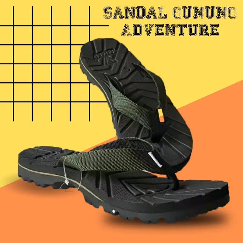 𝑻𝑬𝑹𝑳𝑨𝑹𝑰𝑺 Sandal jepit Eger0125 pria wanita ukuran 33-43 Bonus Jaring 8