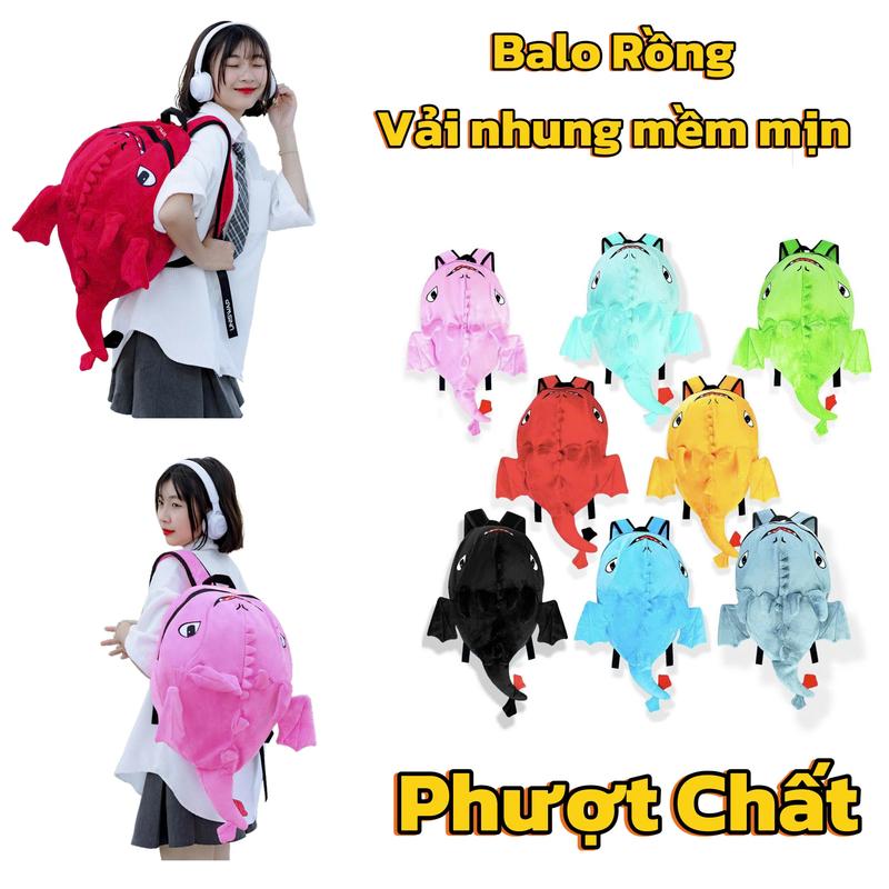 Balo rồng vải nhung mềm mại -Balo con rồng vải nhung cute đủ - TikTok ...