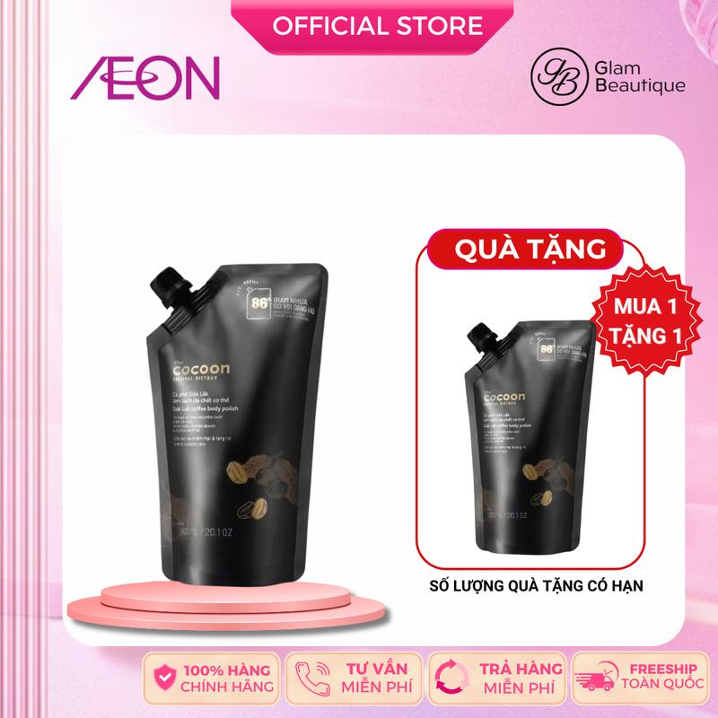  Tẩy tế bào chết cơ thể Cocoon Eco-Refill Đắk Lắk Coffee Body Polish 600ml Glam Beautique 