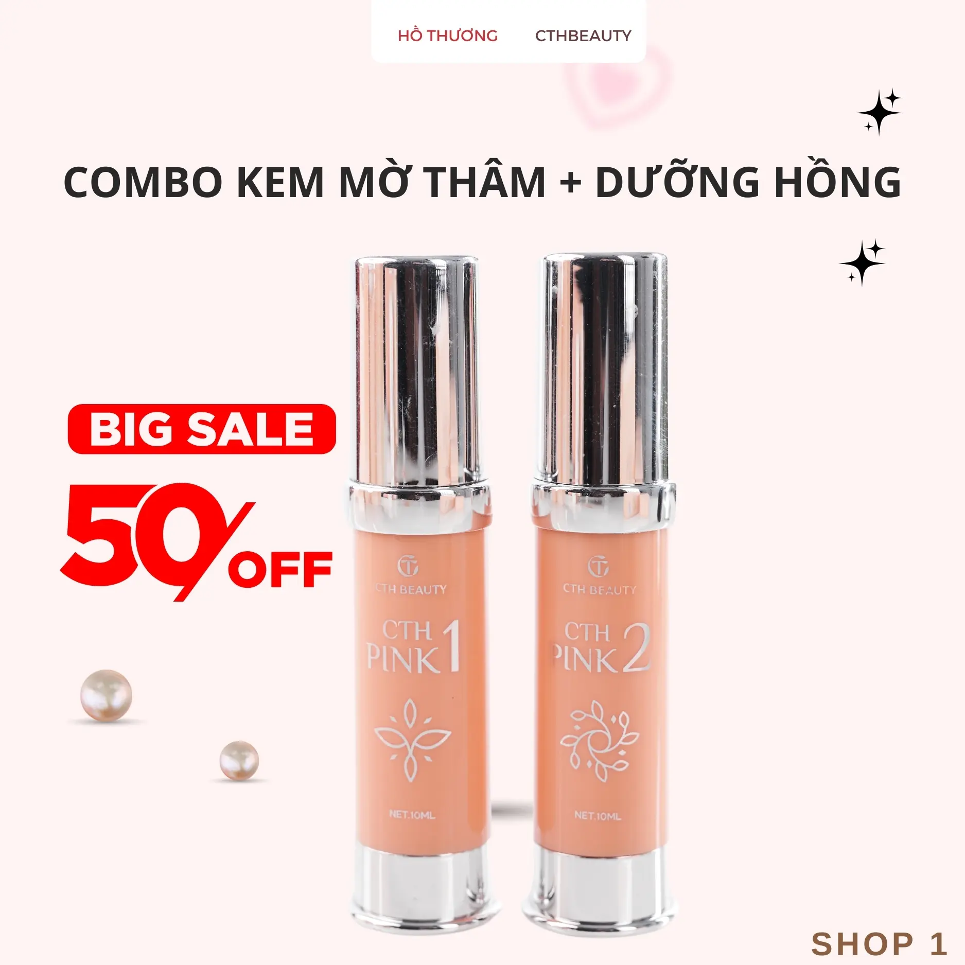 Kem Mờ Thâm + Dưỡng Hồng Đa Năng vùng môi và các vùng da giống môi CTHPink   - Hồ Thương CTH beauty Skincare Cosmetic Son