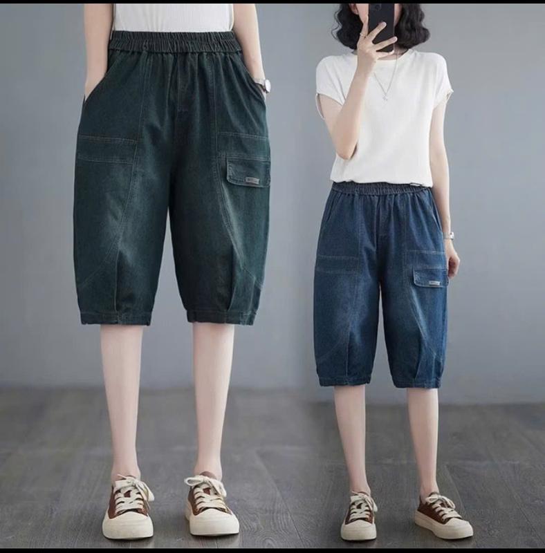 Quần Ngố Nữ 40-72kg --Bò Giấy Mềm Lưng Thun mát