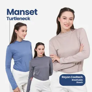 Arlovve Baju Manset Tangan panjang Kaos Rayon Premium cooltech