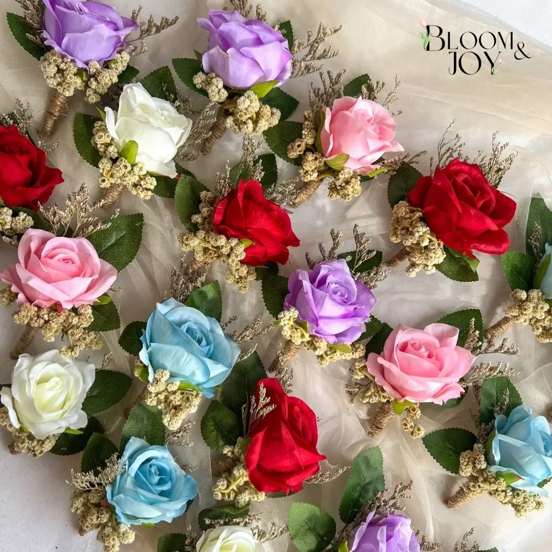 Corsage Korsage Korsase Boutonniere Hiasan Jas Pengantin Pernikahan Bridesmaid Groomsmen bunga mawar artificial KORSASE ARTIFICIAL "MAWAR PUTIH" | CORSAGE JAS | BUNGA DADA | MINI BOUQUET