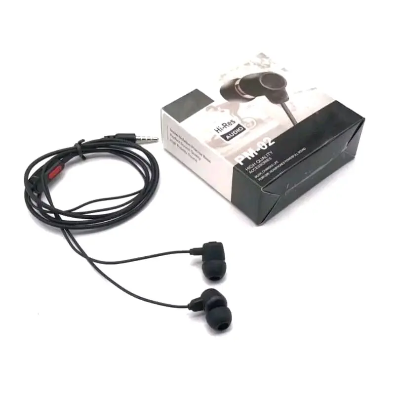 Headset Handsfree PM-02 Stereo Earphones In Ear Stereo Headphone Xtra Bass 1