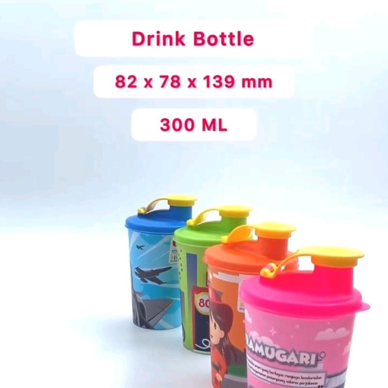 Botol Minum Anak Biggy Fun 300 ml Gambar Profesi - 4 Warna Tersedia - Plastik - Souvernir Ultah - Hadiah Lomba - thumbler anti tumpah Souvenir Tumbler Bottles Kitchenware Water 6